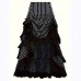 Gothic Vintage Style Women's Asymmetric Ruffle Skirt