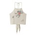 Hanging collar flower embroidered top