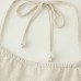 Hanging collar flower embroidered top