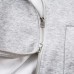 Letter Print Personality Side Zipper Hoodie Casual Design Street Hip-Hop Hooded Sweatshirt Jacket