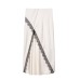Lace embellished satin top+skirt set