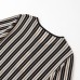 Linen textured striped round neck knitted top Linen textured striped round neck knitted top