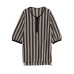 Linen textured striped round neck knitted top Linen textured striped round neck knitted top