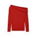 French soft asymmetric long sleeved T-shirt