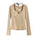 V-neck Knit Long Sleeve Top for Women, Layering Strapless Camisole Two-Piece Set V-neck Knit Long Sleeve Top for Women, Layering Strapless Camisole Two-Piece Set