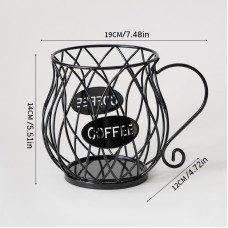 Large Capacity Metal Coffee Capsule Holder | Organizer & Dispenser for Nespresso, Keurig Capsules
