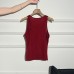 Stripe Long Sleeve Knit Women's Slim Fit Cami Inner Layer Two-Piece Set Top