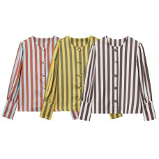Striped Bubble Sleeve Top Striped Bubble Sleeve Top
