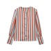 Striped Bubble Sleeve Top