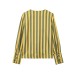 Striped Bubble Sleeve Top