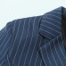 Flat under the fluffy flower bud long sleeved striped suit with a bow