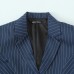 Flat under the fluffy flower bud long sleeved striped suit with a bow