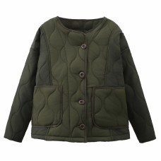 Color blocking splicing design cotton jacket