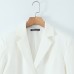 Irregular slit suit long jacket women's clothing