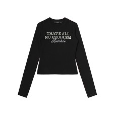 Long Sleeve T-Shirt for Women Casual Streetwear Hip-Hop Fit Round Neck Top