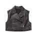 Imitation leather short vest