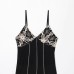Embroidered Midi Strap Dress