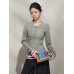 Color-block Spliced Long Sleeve Knit Top for Women