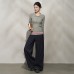 Color-block Spliced Long Sleeve Knit Top for Women