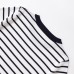 Striped round neck knitted top