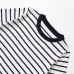 Striped round neck knitted top