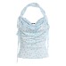Sweet ampSpicy Style Off-Shoulder Polka Dot Strap Backless Fitted Short Top for Women