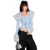 Fashion V-Neck Pleated Waist-Cinched Irregular Hem Fitted Slimming Top