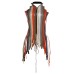 Creative Street Fashion Halter Neck Spliced Backless Sleeveless Top