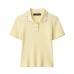 Polo shirt with jewelry collar and ribbed short sleeved T-shirt