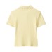 Polo shirt with jewelry collar and ribbed short sleeved T-shirt