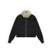 Knit Sweater with Faux Fur Collar  Thick Warm Slim Fit Knitwear Coat