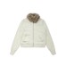Knit Sweater with Faux Fur Collar  Thick Warm Slim Fit Knitwear Coat