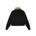 Knit Sweater with Faux Fur Collar  Thick Warm Slim Fit Knitwear Coat