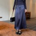 White Satin Letter Print Midi Skirt, High-End, Bodycon Mermaid Style White Satin Letter Print Midi Skirt, High-End, Bodycon Mermaid Style