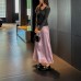 White Satin Letter Print Midi Skirt, High-End, Bodycon Mermaid Style White Satin Letter Print Midi Skirt, High-End, Bodycon Mermaid Style