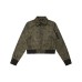 Shoulder Flip Collar Jacket Fitted Biker Style Cool Casual Short Zipper Coat