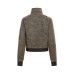 Shoulder Flip Collar Jacket Fitted Biker Style Cool Casual Short Zipper Coat