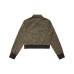 Shoulder Flip Collar Jacket Fitted Biker Style Cool Casual Short Zipper Coat