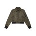 Shoulder Flip Collar Jacket Fitted Biker Style Cool Casual Short Zipper Coat