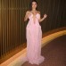 Summer New Vacation Fashion Sexy Mesh Sheer Low-Cut Halter Dress for Women Summer New Vacation Fashion Sexy Mesh Sheer Low-Cut Halter Dress for Women