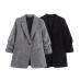 Commuting style versatile pleated sleeve casual suit