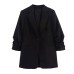 Commuting style versatile pleated sleeve casual suit