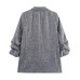 Commuting style versatile pleated sleeve casual suit