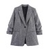 Commuting style versatile pleated sleeve casual suit