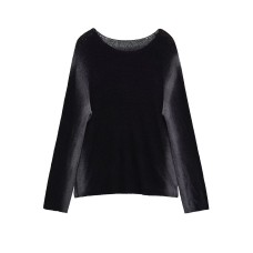 Fading effect printed long sleeved women's clothing