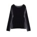 Fading effect printed long sleeved women's clothing
