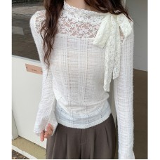Design Sense Lace Long Sleeve Top for Women