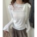 Design Sense Lace Long Sleeve Top for Women