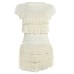 New Fashion Style Sweet and Spicy Girl Solid Color Hollow out Slim Fold Shorts Set for Women