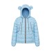 Cute Bear All-Over Star Print Color-Blocking Hooded Cotton Coat  Thick Loose Fit 